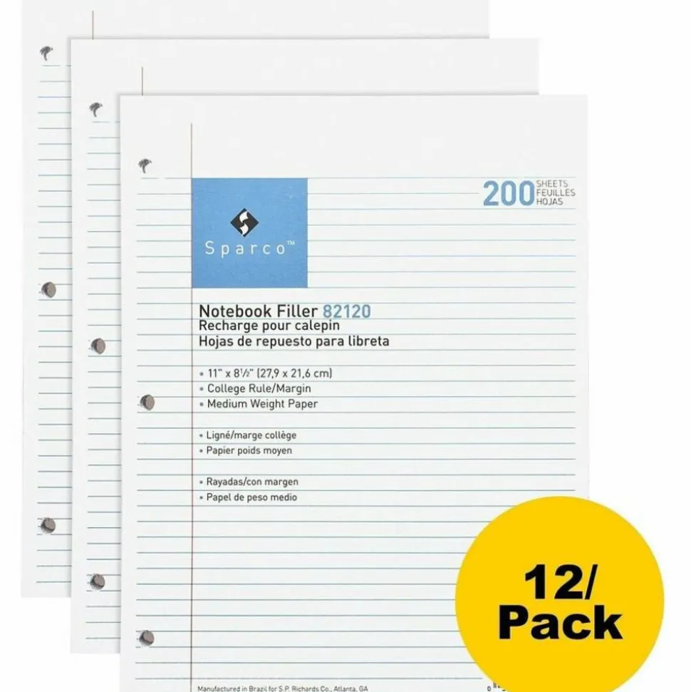 Sparco Notebook Filler Paper - Letter