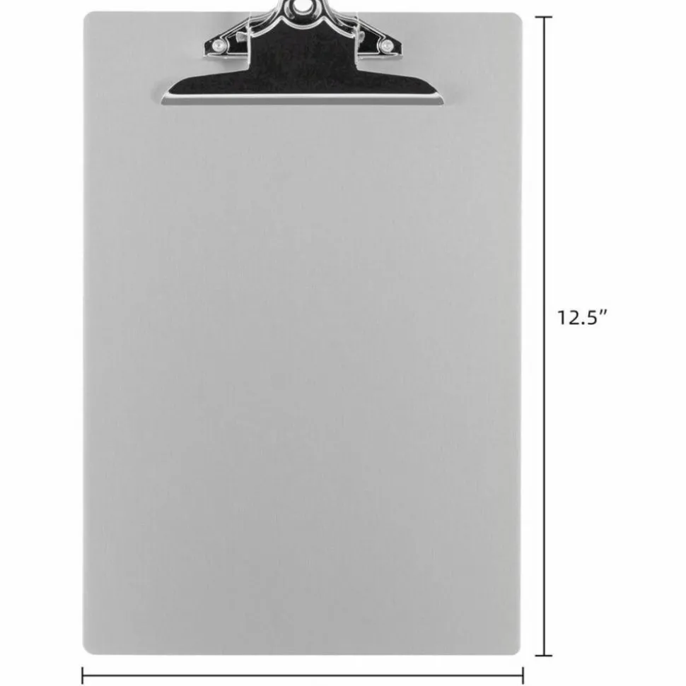 Sparco Aluminum Clipboard, 8 1/2"x 11 1/2", Silver