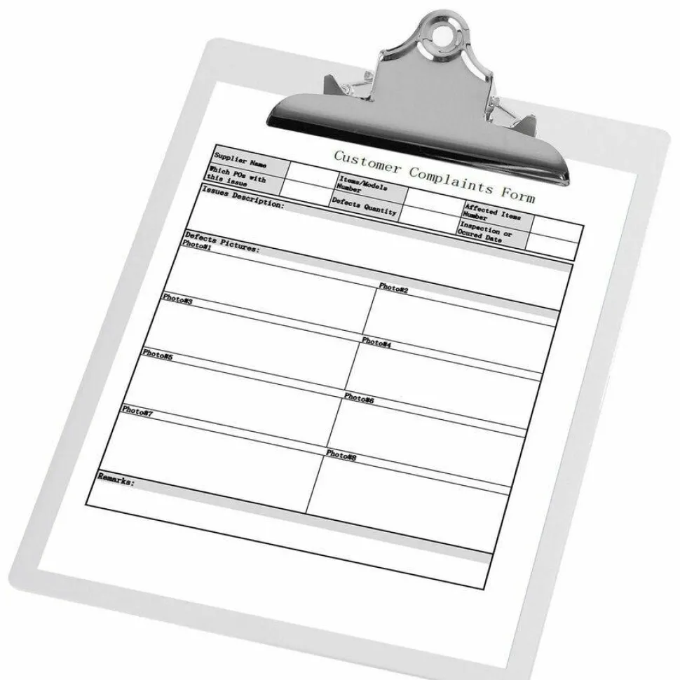 Sparco Aluminum Clipboard, 8 1/2"x 11 1/2", Silver