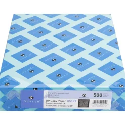 Sparco Color Multi-Use Printer & Copy Paper, Blue, Letter (8.5" x 11"), 500 Sheets Per Ream, 20 Lb, 90 Brightness, 30% Recycled