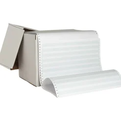 Sparco Continuous Paper, 14 7/8" x 8 1/2", 20 Lb, Green Bar, Carton Of 2,600 Forms