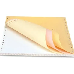 Sparco Dot Matrix Print Continuous Paper, Letter Size (8 1/2" x 11"), 15 Lb, Assorted Colors, Carton Of 900 Forms