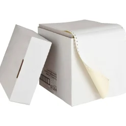 Sparco Dot Matrix Print Continuous Paper, Letter Size (8 1/2" x 11"), 15 Lb, White, Carton Of 1,850 Forms
