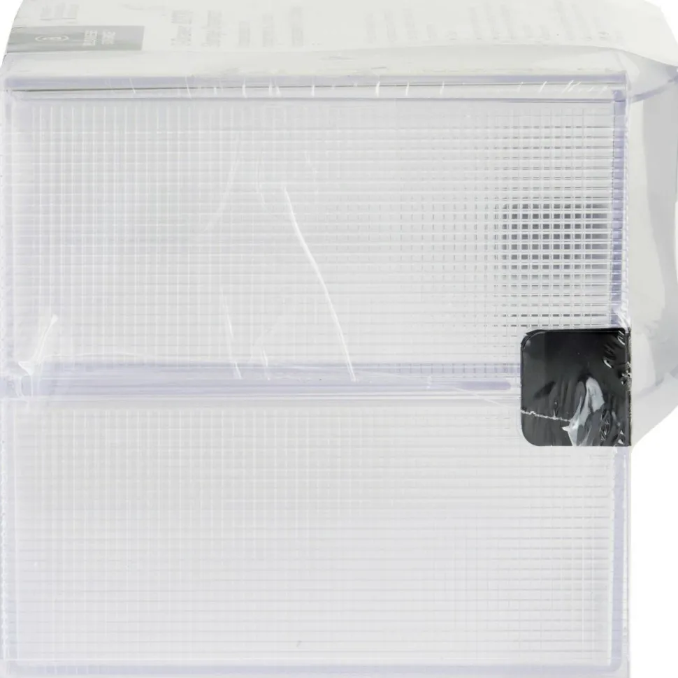 Sparco 2-Drawer Storage Organizer, 6"H x 6"W x 6"D, Clear