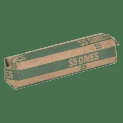 Sparco Flat Coin Wrappers - $5.0 in 50 Coins of 10¢ Denomination - 60 lb Paper Weight - Kraft - Green, 1000/Pack
