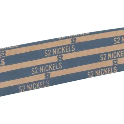 Sparco Flat Coin Wrappers - $2.00 in 40 Coins of 5¢ Denomination - 60 lb Paper Weight - Kraft - Blue, 1000/Pack