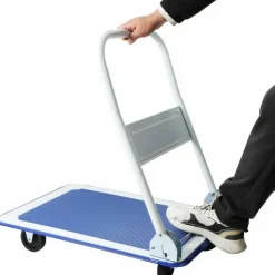 Sparco Folding Platform Truck, 330 Lb. Capacity, Blue/Gray