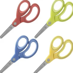 Sparco Kids' Blunt End Scissors, 5", Rounded Tip, Assorted Colors, Pack Of 12 Scissors