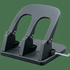 Sparco Manual Adjustable 3-Hole Punch, 100-Sheet Capacity, 10 1/4"H x 10 3/8"W x 6 1/4"D, Black