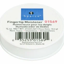 Sparco 3/8 Oz. Greaseless Fingertip Moistener - Odorless, Stainingless, Non-slip, Greaseless - 0.37 oz - White