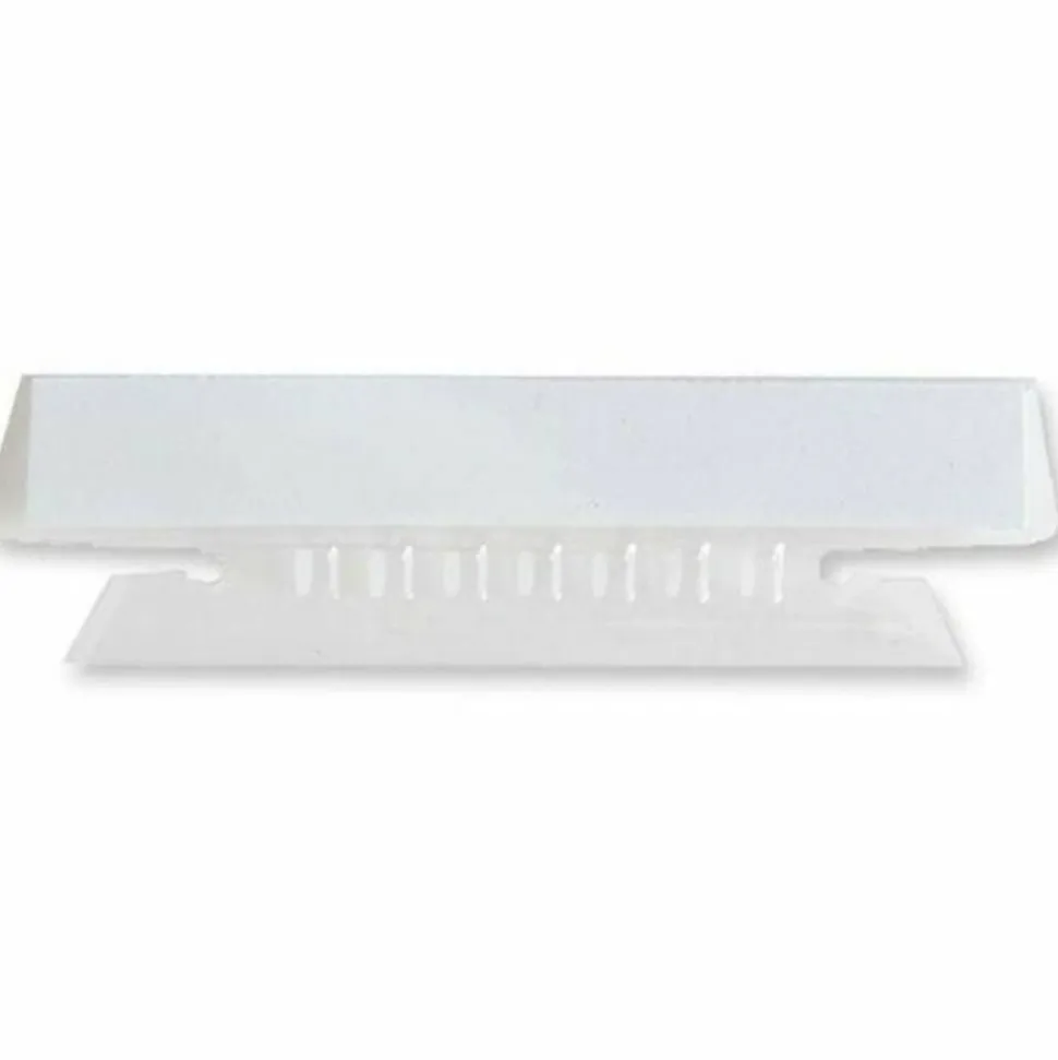 Sparco Plastic Tabs, 3-1/2", Clear, Pack of 25