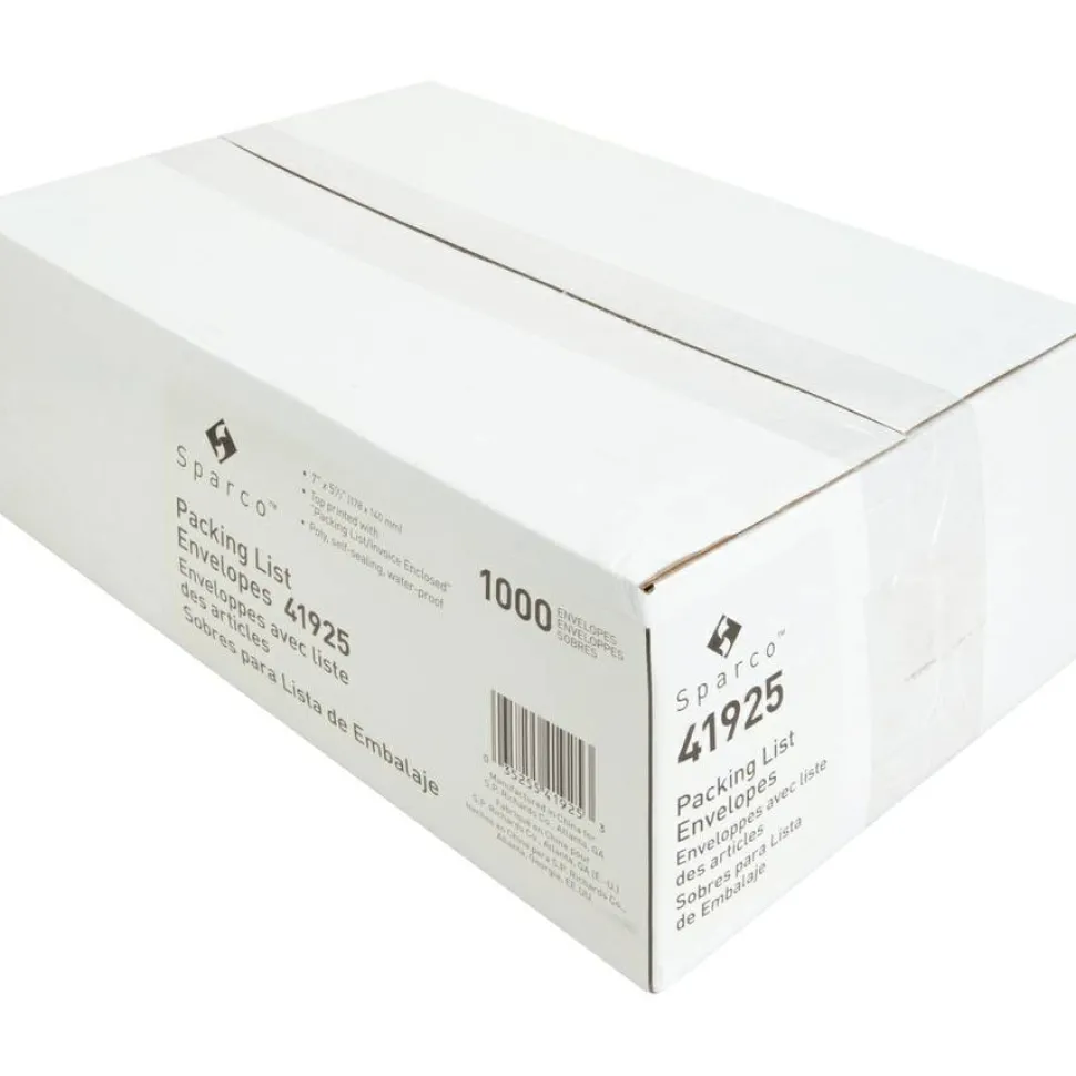 Sparco Pre-labeled Packing Slip Envelope - Packing List - 7"x 5 1/2" - 70 g/m² - Self-adhesive Seal - 41925