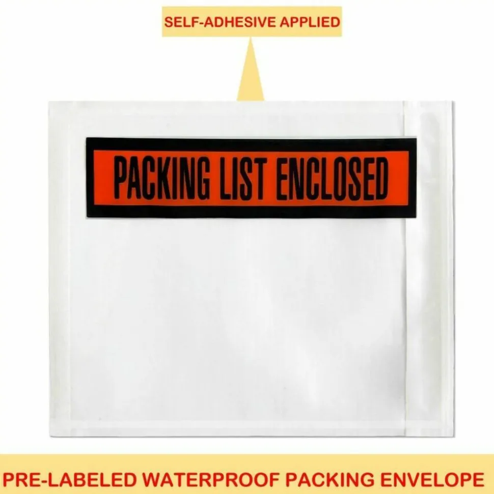 Sparco Pre-labeled Packing Slip Envelope - Packing List - 7"x 5 1/2" - 70 g/m² - Self-adhesive Seal - 41925