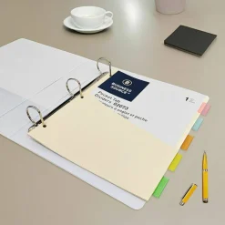 Sparco Ring Binder Pocket Tab Dividers, 8 1/2" x 11", Assorted, Set Of 5