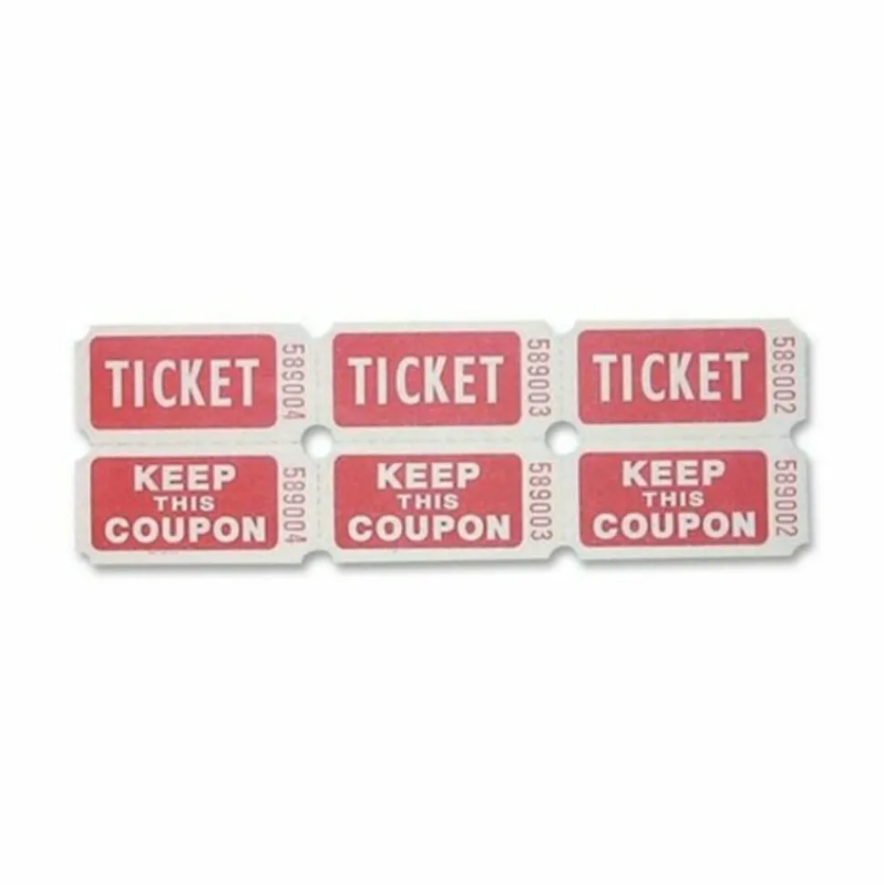 Sparco Roll Tickets - Red - 2000/Roll