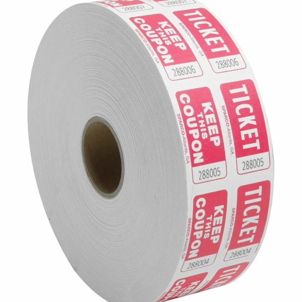 Sparco Roll Tickets - Red - 2000/Roll