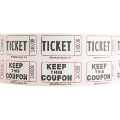 Sparco Roll Tickets - White - 2000/Roll