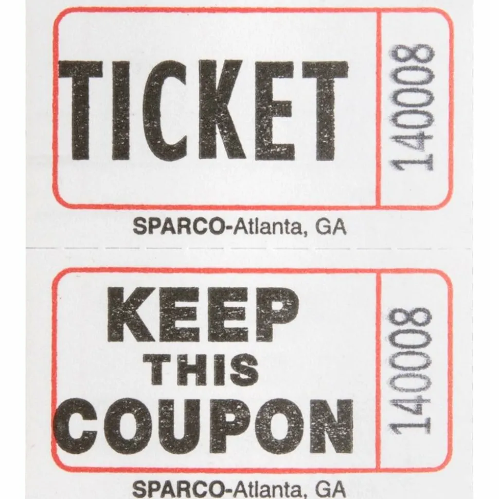 Sparco Roll Tickets - White - 2000/Roll