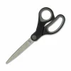 Sparco Rubber Handle Scissors, 8", Pointed, Black/Gray