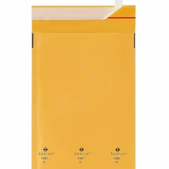 Sparco Size 1 Bubble Cushioned Mailers - Bubble - #1 - 7 1/2" Width x 12" Length - Self-sealing - Kraft - Kraft - 100 / Carton