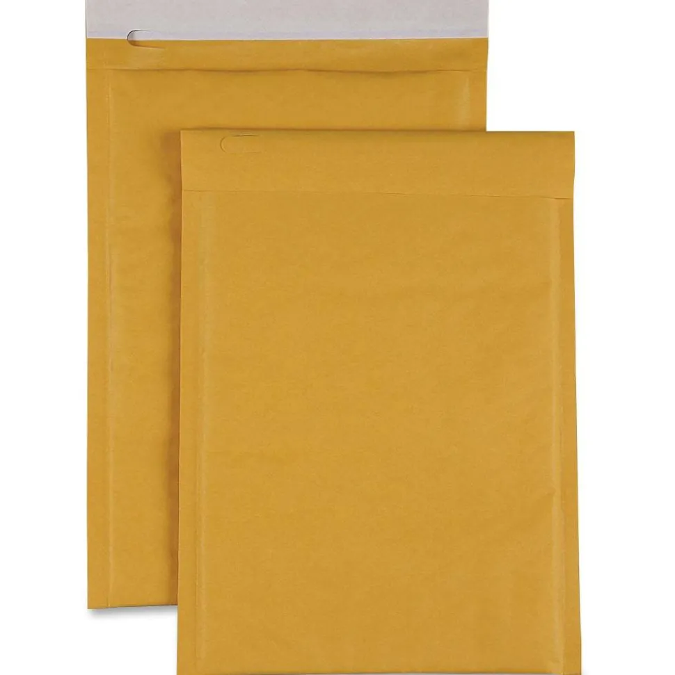 Sparco Size 00 Bubble Cushioned Mailers - Bubble - #00 - 5" Width x 10" Length - Self-sealing - Kraft - Kraft - 250 / Carton