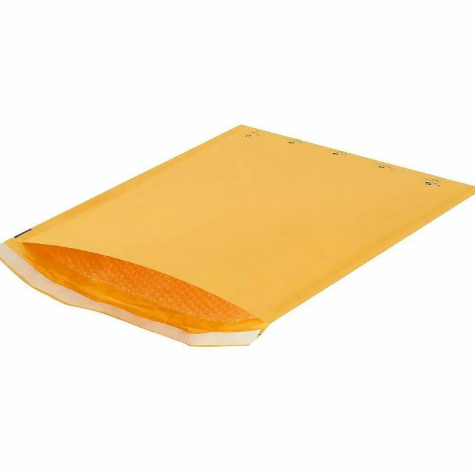 Sparco Size 7 Bubble Cushioned Mailers - Bubble - #7 - 14 1/4" Width x 20" Length - Self-sealing - Kraft - Kraft - 50 / Carton
