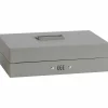 Sparco Steel Combination Lock Cash Box With Tray, 3 1/4" x 11 1/2" x 7 3/4", Gray