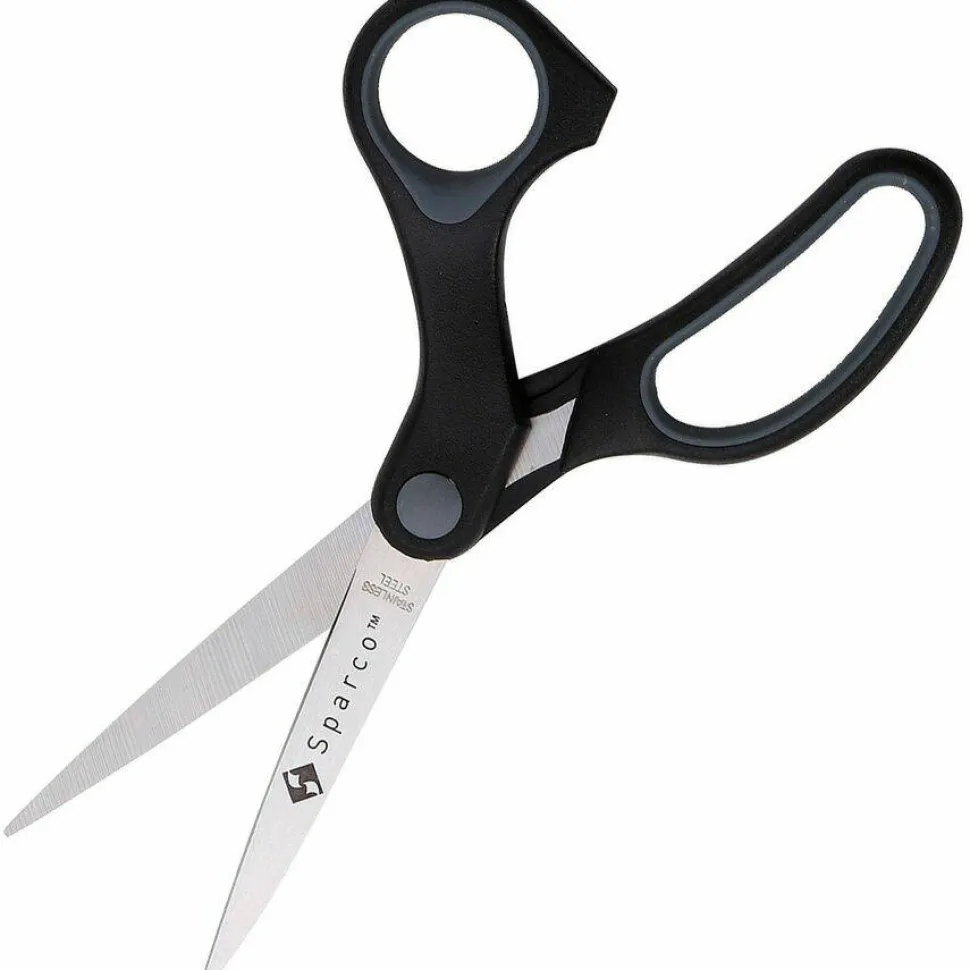 Sparco Straight Scissors w/Rubber Grip Handle