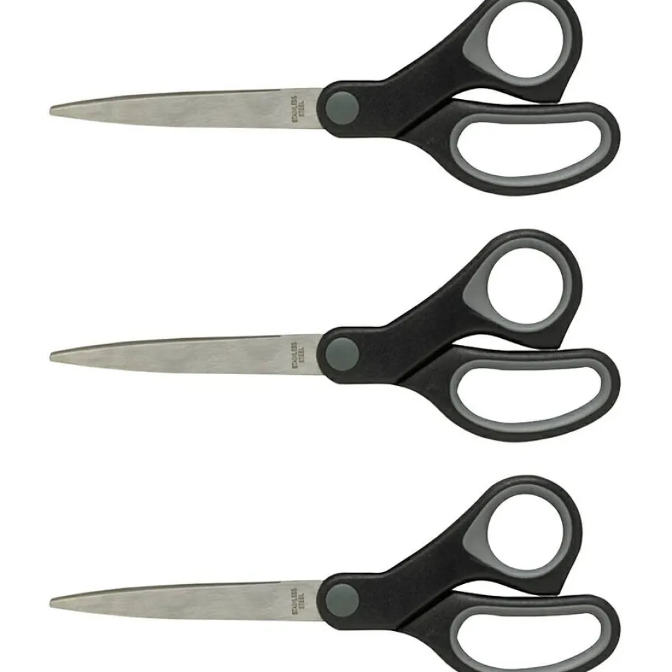 Sparco Straight Scissors w/Rubber Grip Handle