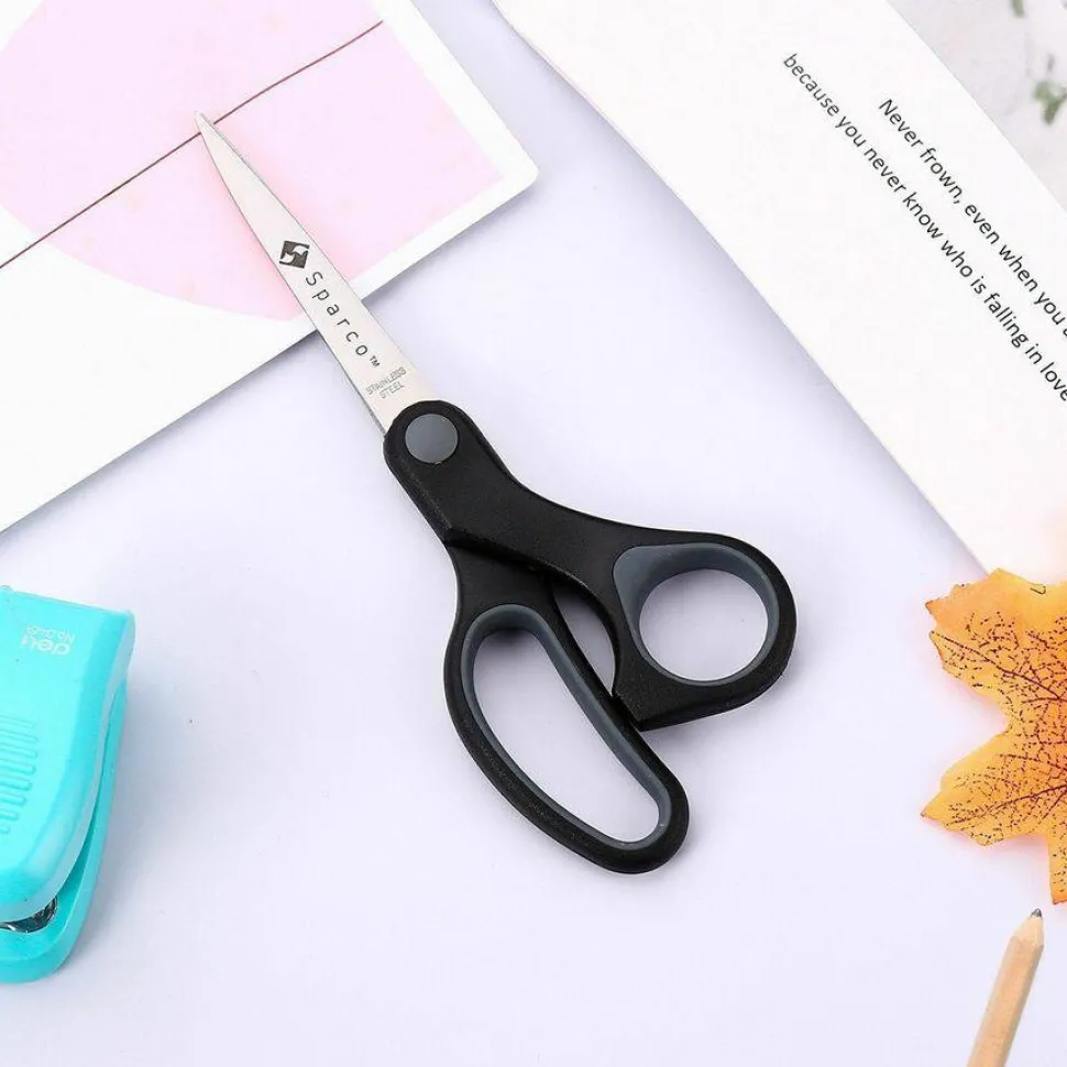 Sparco Straight Scissors w/Rubber Grip Handle