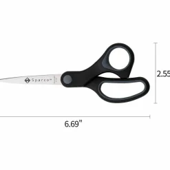 Sparco Straight Scissors w/Rubber Grip Handle