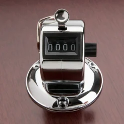 Sparco Tally Counters - 4 Digit - Finger Ring - Desktop - Chrome Plated Steel - Silver