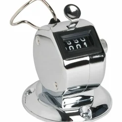 Sparco Tally Counters - 4 Digit - Finger Ring - Desktop - Chrome Plated Steel - Silver