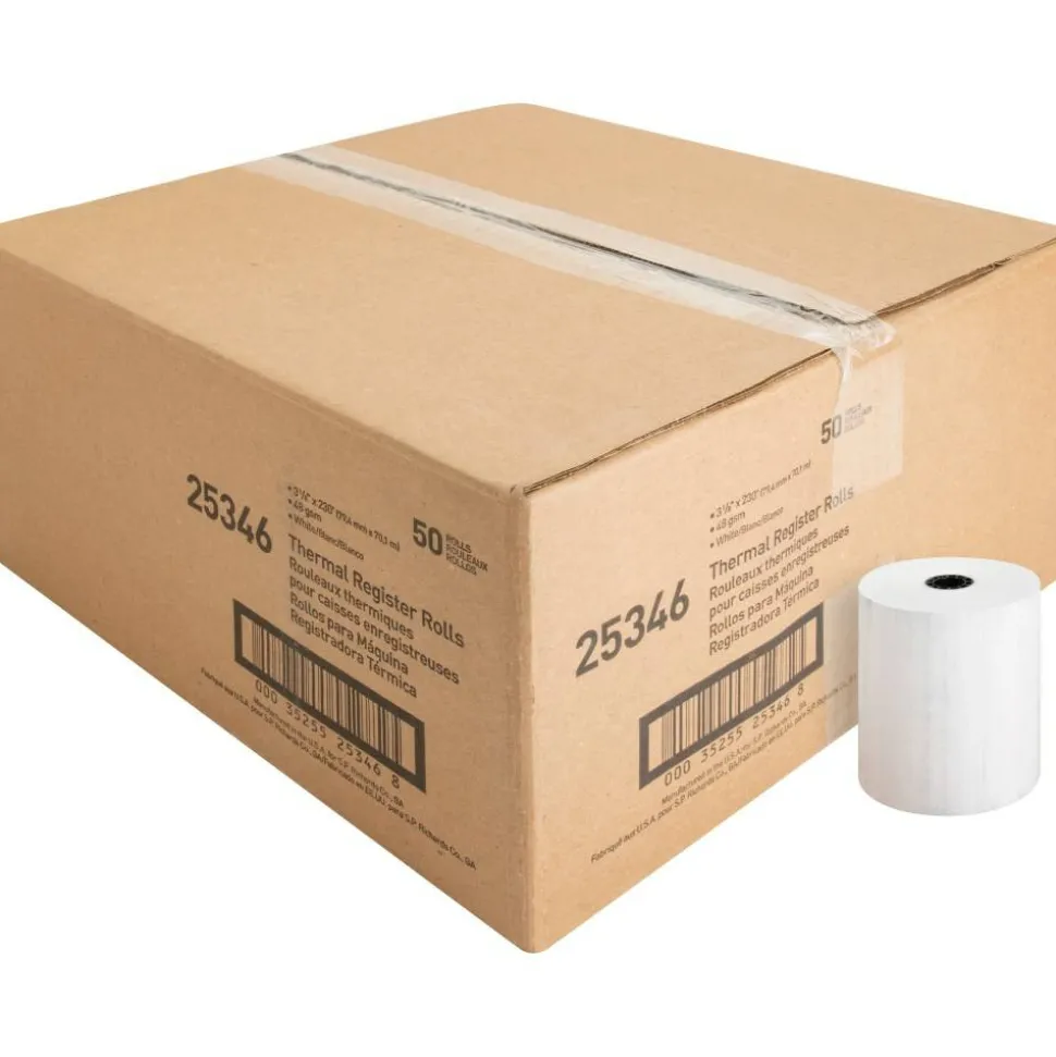 Sparco Thermal Paper, 3.13" x 230', White, Pack Of 50