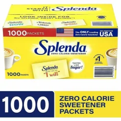 Splenda No Calorie Sweetener, 1 g Packet, 1,200/Carton