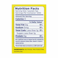 Splenda No Calorie Sweetener, 1 g Packet, 1,200/Carton