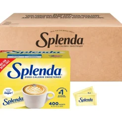 Splenda Single-serve Sweetener Packets - Packet - 0.035 oz (1 g) - Artificial Sweetener - 6/Carton - 400 Per Box