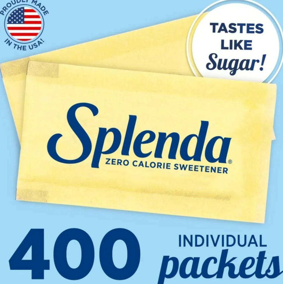 Splenda Single-serve Sweetener Packets - Packet - 0.035 oz (1 g) - Artificial Sweetener - 6/Carton - 400 Per Box