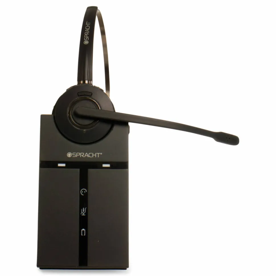 SprachtZUM Maestro Wireless DECT 6.0 Monoaural Over-the-Head USB Headset, Black