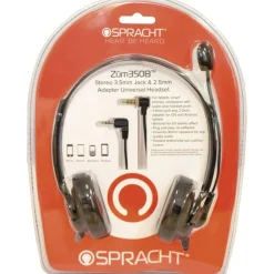 Spracht ZuM ZuM350B Binaural Over The Head Headset, Black