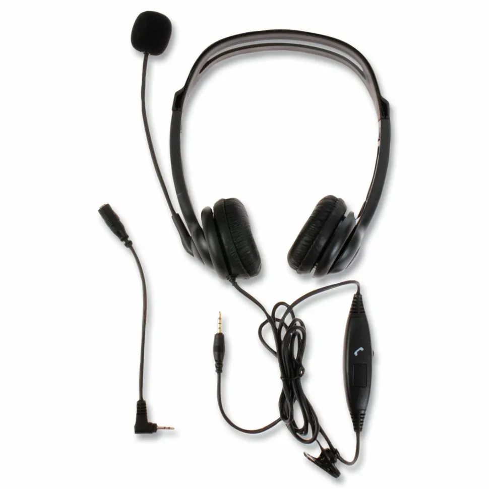 Spracht ZuM ZuM350B Binaural Over The Head Headset, Black
