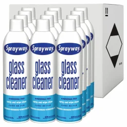 Sprayway Glass Cleaner, 19 oz Aerosol Spray, 12/Carton