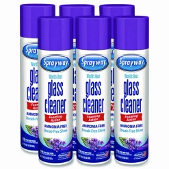 Sprayway Glass Cleaner, 19 oz Aerosol Spray, 6/Carton