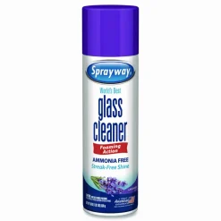 Sprayway Glass Cleaner, 19 oz Aerosol Spray, 6/Carton
