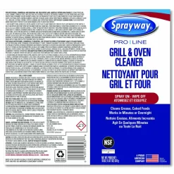 Sprayway PRO LINE Grill and Oven Cleaner, 18 oz Aerosol Spray, 12/Carton