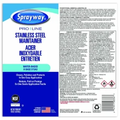 Sprayway PRO LINE Stainless Steel Maintainer, 16 oz Aerosol Spray, 12/Carton