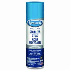 Sprayway PRO LINE Stainless Steel Cleaner and Polish, 15 oz Aerosol Spray, 12/Carton