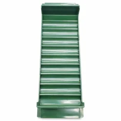 Stackable Plastic Coin Tray, Accommodates $50 in Dimes, 3.75" x 11.5" x 1.5", Green, 4/Pack