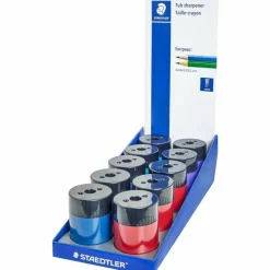 Staedtler Single Hole Handheld Cylinder Pencil Sharpener, Assorted Colors