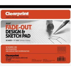 Staedtler Isometric Bond Paper, 8 1/2" x 11", Grid, 30 Sheets, White